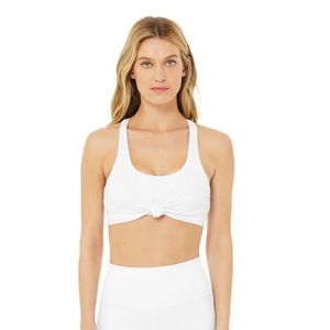Alo Knot Sports Bra White Medium